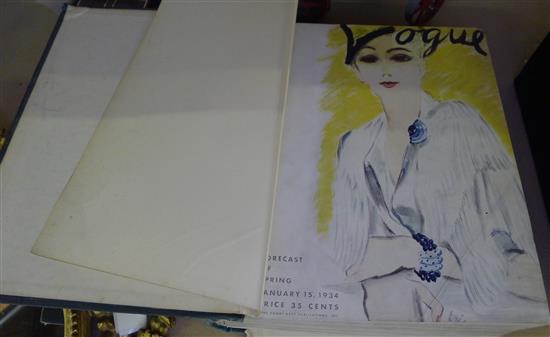1930s bound volume of Vogue